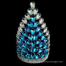 Women's Pageant Crown Baroque Crown Birthday Party Crown With Aque Big Diamond